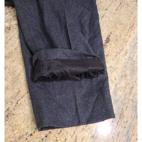 Ann Taylor Loft Women Size 10 Gray Straight Leg Dress Pants Trouser Wool Lined - Picture 13 of 14